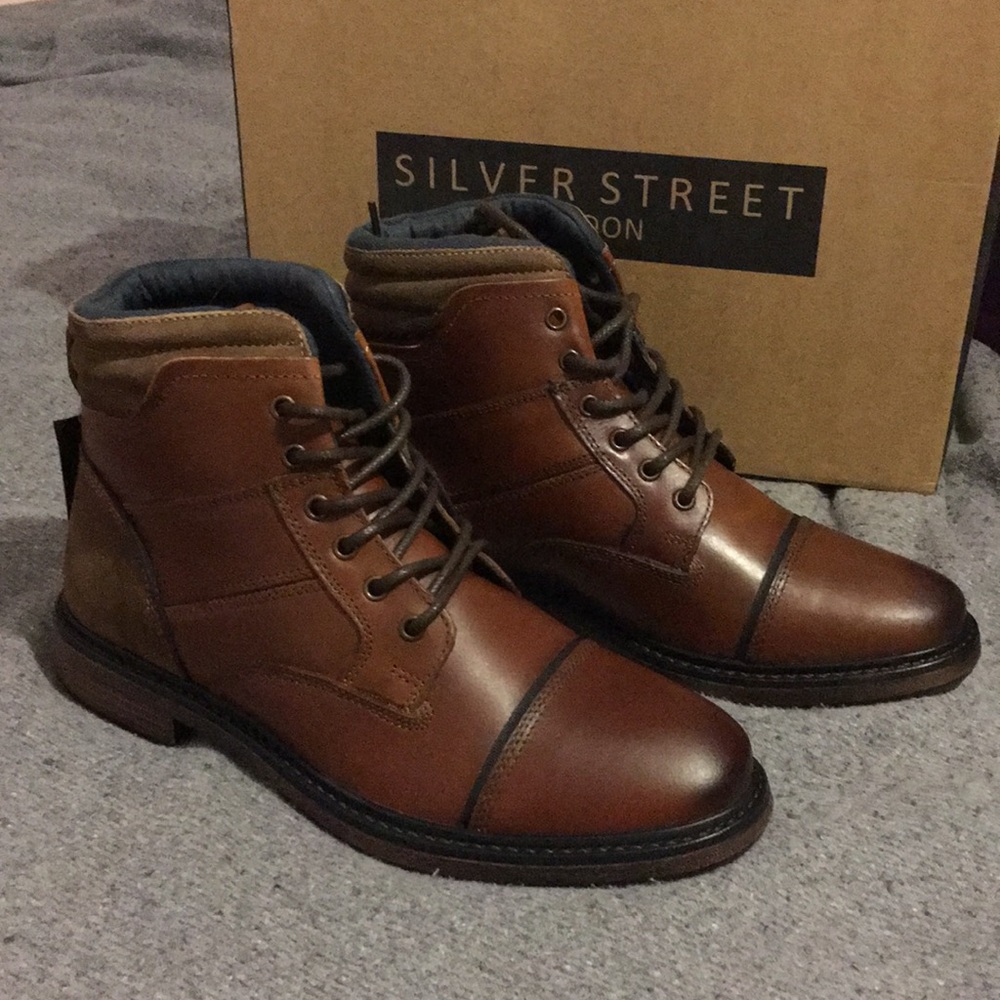 Silver Street Toe Cap Boot in Tan